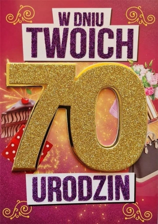 Karnet Urodziny 70 damskie - YEKU