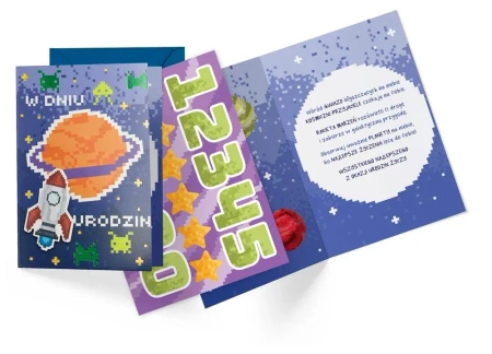 Karnet B6 Urodziny dziecięce (wymienne cyfry) - Kukartka