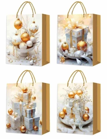 Torebka prezentowa XS Boże Narodzenie platera mix