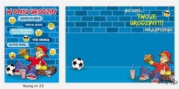 Karnet Young B6 + koperta wzór nr 023 Urodziny - Stamp