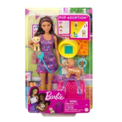 Barbie Adopcja piesków Lalka + akcesoria HKD86 - Mattel