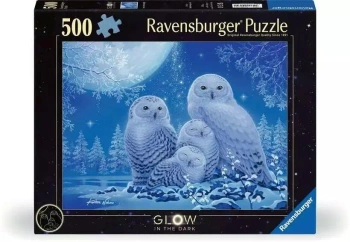 Puzzle 500 świecące - Sowy - Ravensburger