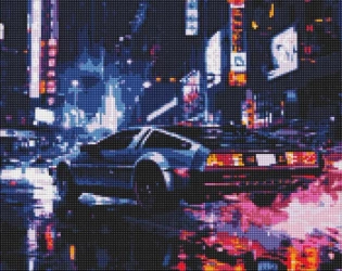 Diamentowa mozaika - Nocna podróż 40x50cm - Ideyka