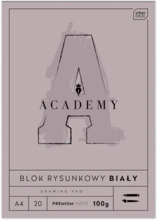 Blok rysunkowy A4 20 100g ACADEMY - INTERDRUK