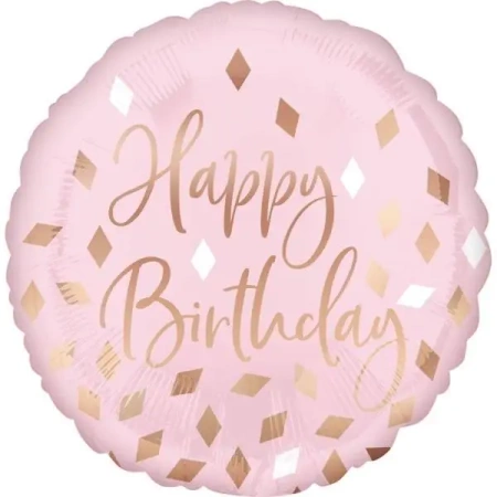 Balon foliowy Blush Birthday standard 43cm - Amscan