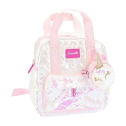 Plecak mini puff z portfelem biały - Nice Group