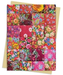 Karnet B6 Floral Patchwork Quilt - Flame Tree