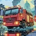 Mozaika piankowa straż pożarna 25x25cm - Titanum