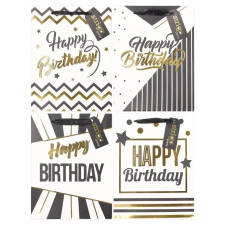 Torba prezentowa Party 18x23x10cm mix STRIGO