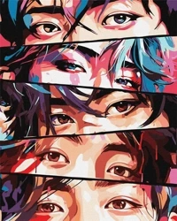 Malowanie po numerach - Tajemnicze oczy 40x50cm - Ideyka