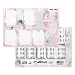 Plan lekcji z tabliczką mnożenia Balerina (25szt) - STARPAK