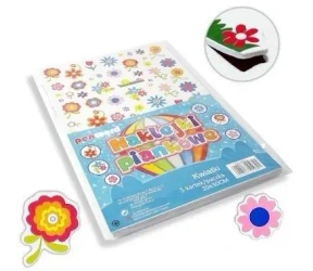 Naklejki piankowe kwiatki 20x30cm 5szt - Penword