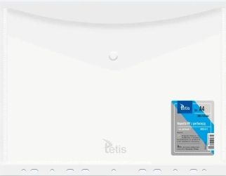 Koperta A4 PP na zatrzask perfor. mleczna (6szt) - Tetis