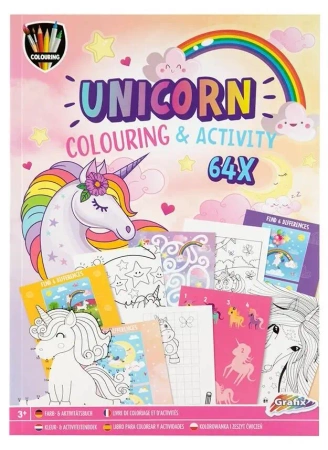 Zeszyt do kolorowania ćwiczeń A4 - jednorożec - Grafix