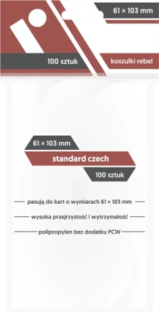 Koszulki na karty Rebel (61x103 mm) Standard Czech 100 sztuk