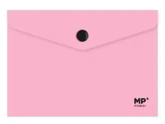 Teczka kopertowa A6 na zatrzask różowa - MP Main Paper