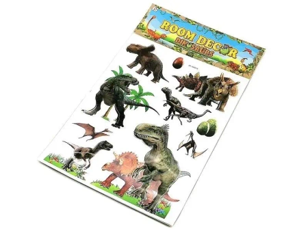 Naklejki 3D na ścianę dinozaury 50x31cm MIX - ADAR