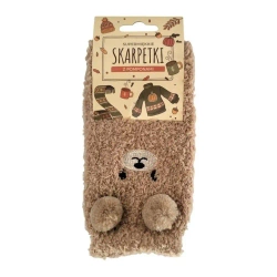 Skarpety z pomponami beżowe - MCD