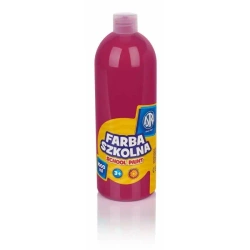 Farba szkolna różowa 1000ml ASTRA - ASTRA papiernicze