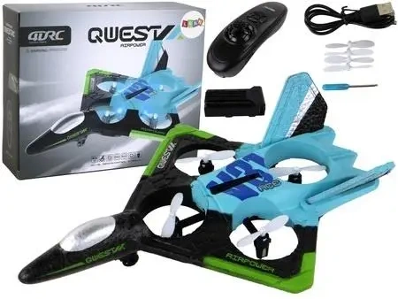 Samolot Myśliwiec ze światłem niebieski - Leantoys