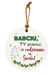 Zawieszka ceramiczna Boże Narodzenie - Kukartka