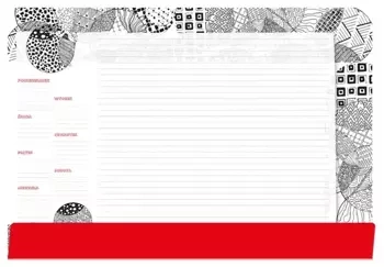 Podkład na biurko notes B3 - mandala do kolorowani - Tetis