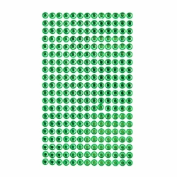 Kryształki samoprzylepne green 6mm 260szt - Dalprint