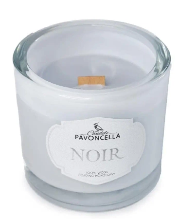 Świeczka sojowa Noir biała 170g - Pavoncella