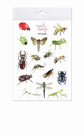 Tatuaże zmywalne Owady - Mama Maluje