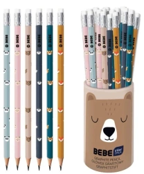 Ołówek z gumką Bebe Friends (36szt) - INTERDRUK