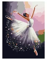 Malowanie po numerach - Balerina w białym 40x50cm - Twoje Hobby