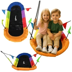 Huśtawka ogrodowa bocianie gniazdo prostokątna - Leantoys