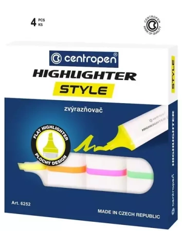 Zakreślacz fluo 4 kolory - Centropen