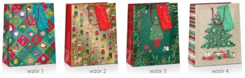 Torba prezentowa Boże Narodzenie 33x10x45cm MIX - Pan Dragon