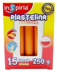 Plastelina pomarańczowa 15 lasek 250g - InSpiria