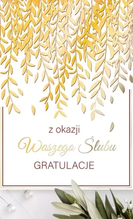 Karnet A5 Ślub Złote girlandy - Henry