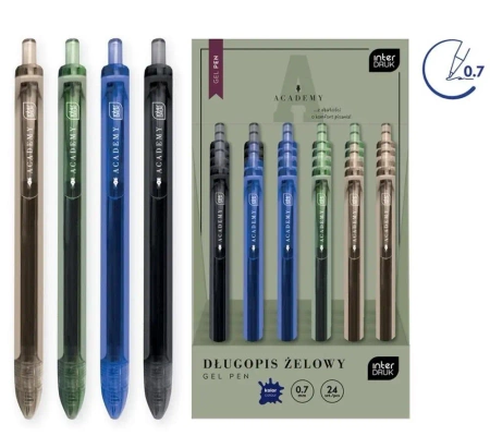 Długopis żelowy Academy (24szt) - INTERDRUK