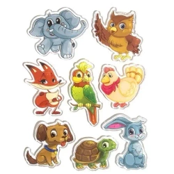 Naklejki żelowe Słodkie zwierzaki 8szt - Dalprint dpCraft
