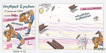 Karnet Comic B6 + koperta wzór nr 11 - Stamp