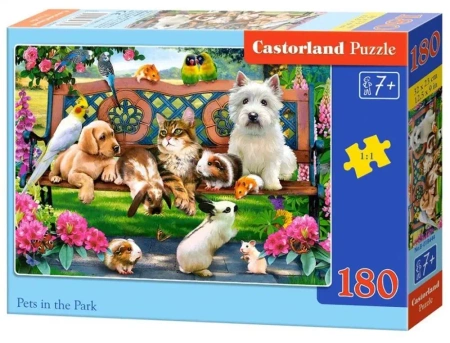 Puzzle 180 Pets in the Park CASTOR - Castorland