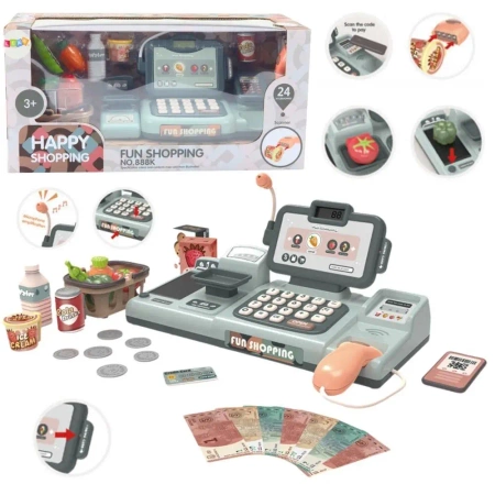 Kasa sklepowa z akcesoriami 24el - Leantoys