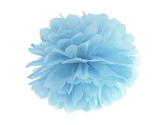 Pompon bibułowy niebieski 25cm - PartyDeco
