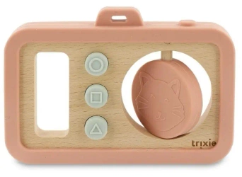 Drewniany silikonowy aparat dla niemowląt - Trixie Baby