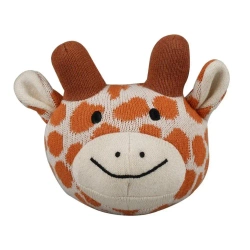 Piłka wełniana z grzechotką Żyrafa - Barbo Toys