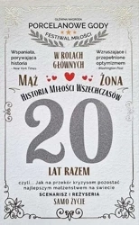 Karnet 20 rocznica ślubu (porcelanowa) - YEKU