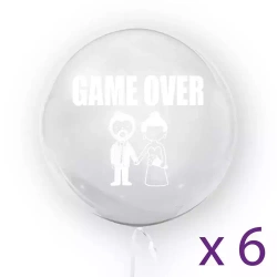 Balony "Game over", 6 sztuk