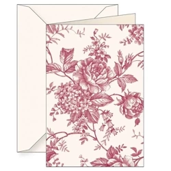Karnet B6 + koperta 5605 Różowe kwiaty - Tassotti