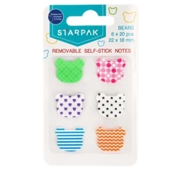 Zakładka indeksująca 22x18mm 6x20K Misie - STARPAK