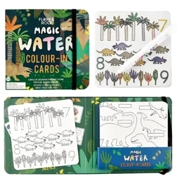 Kolorowanka Wodna z Pisakiem Dinozaury 10 kart - Floss & Rock