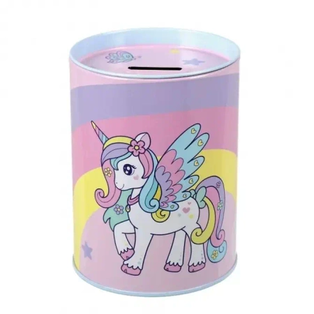 Skarbonka metalowa okrągła Unicorn - STARPAK